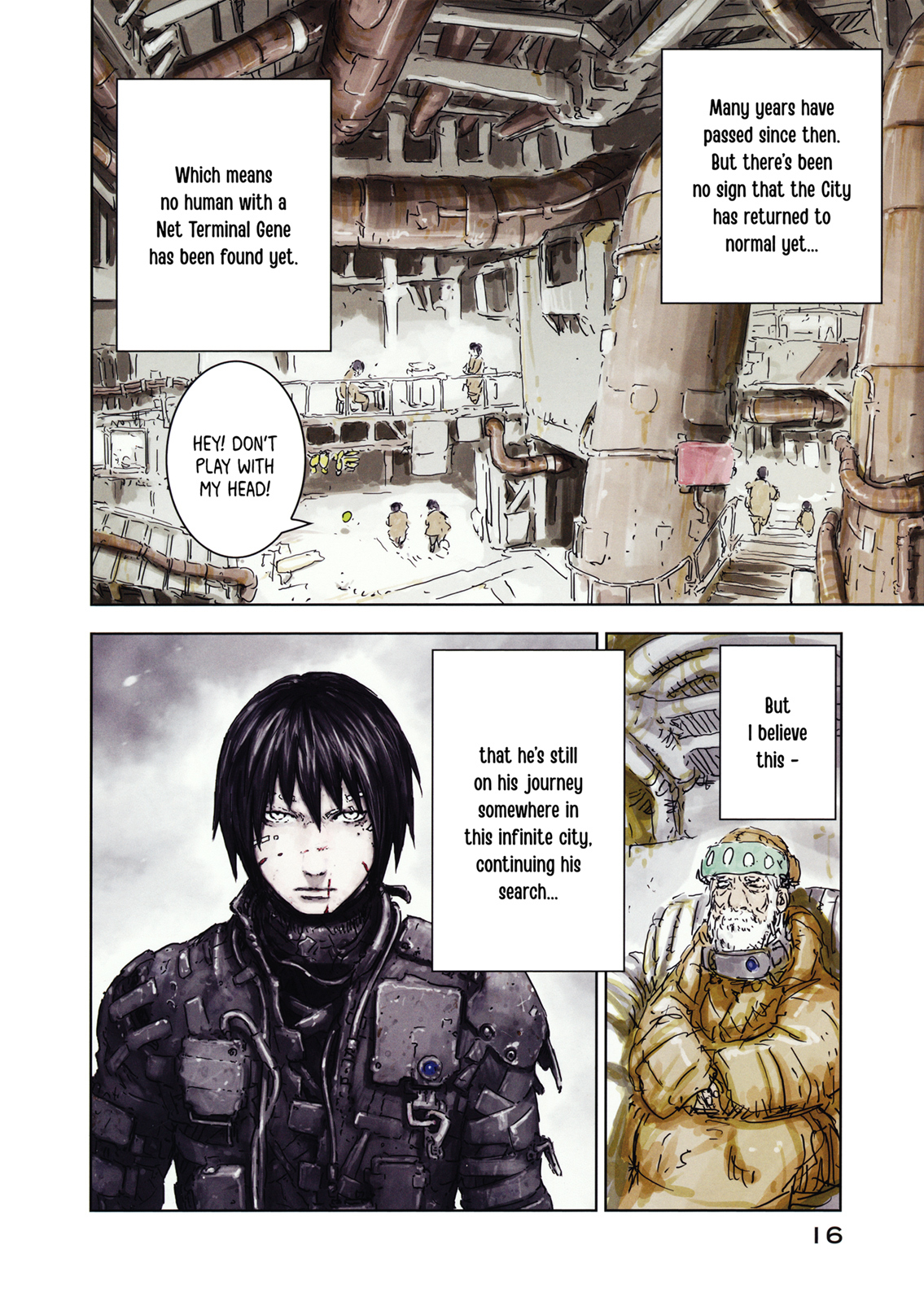 Sidonia no Kishi Chapter 78.5 page 17 - Chapter 78.5: Tsumugi Hooked on "BLAME!"