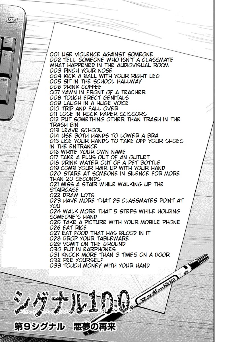 Signal 100 Chapter 9 page 1 - Chapter 9