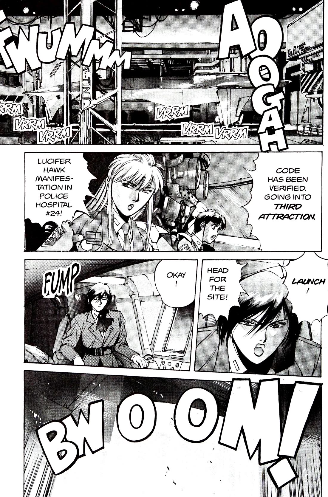Silent Mobius Vol.4 Chapter 10 page 19 - Vol.4 Chapter 10: Offense and Defense (Black & white version)