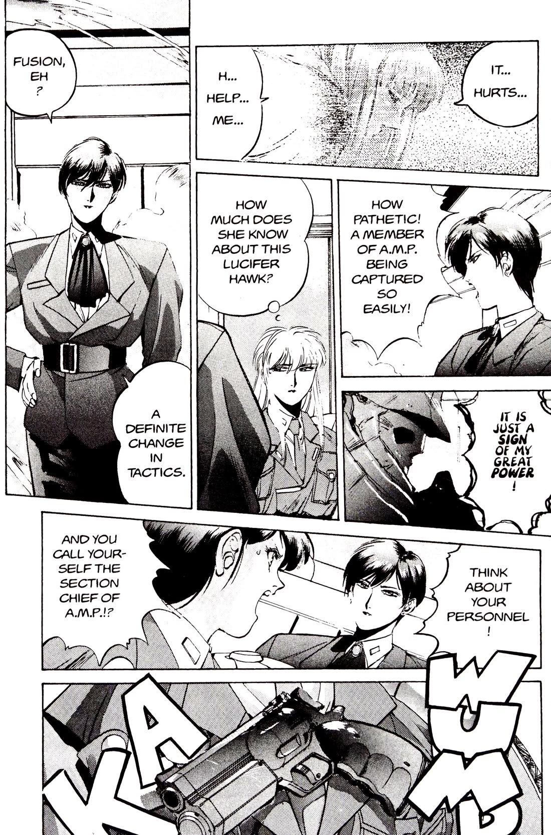 Silent Mobius Vol.4 Chapter 10 page 23 - Vol.4 Chapter 10: Offense and Defense (Black & white version)