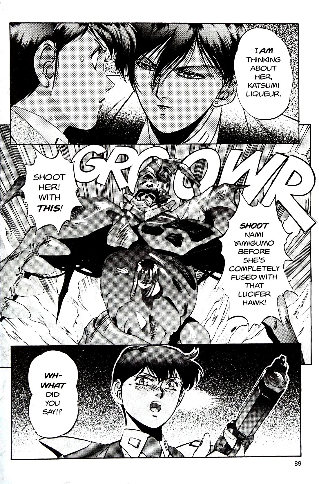 Silent Mobius Vol.4 Chapter 10 page 24 - Vol.4 Chapter 10: Offense and Defense (Black & white version)