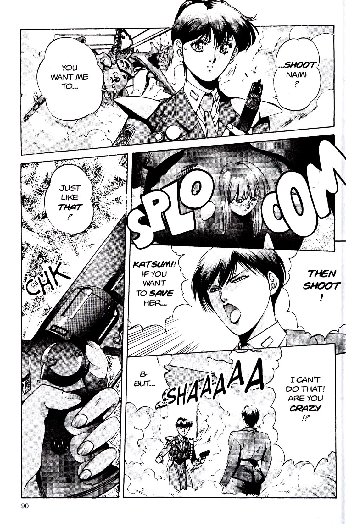 Silent Mobius Vol.4 Chapter 10 page 25 - Vol.4 Chapter 10: Offense and Defense (Black & white version)