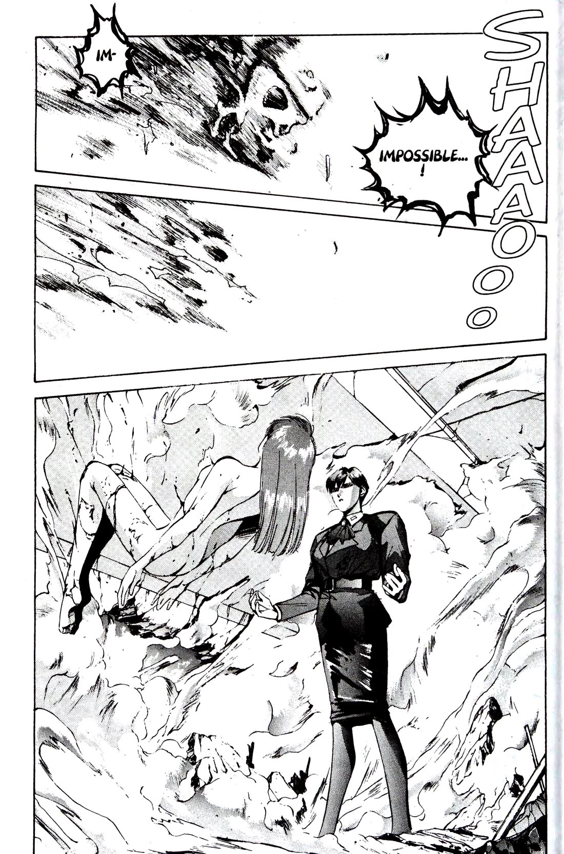 Silent Mobius Vol.4 Chapter 10 page 36 - Vol.4 Chapter 10: Offense and Defense (Black & white version)
