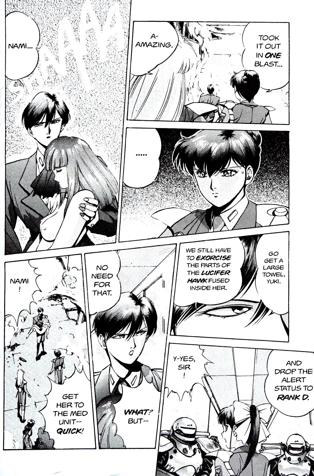 Silent Mobius Vol.4 Chapter 10 page 37 - Vol.4 Chapter 10: Offense and Defense (Black & white version)