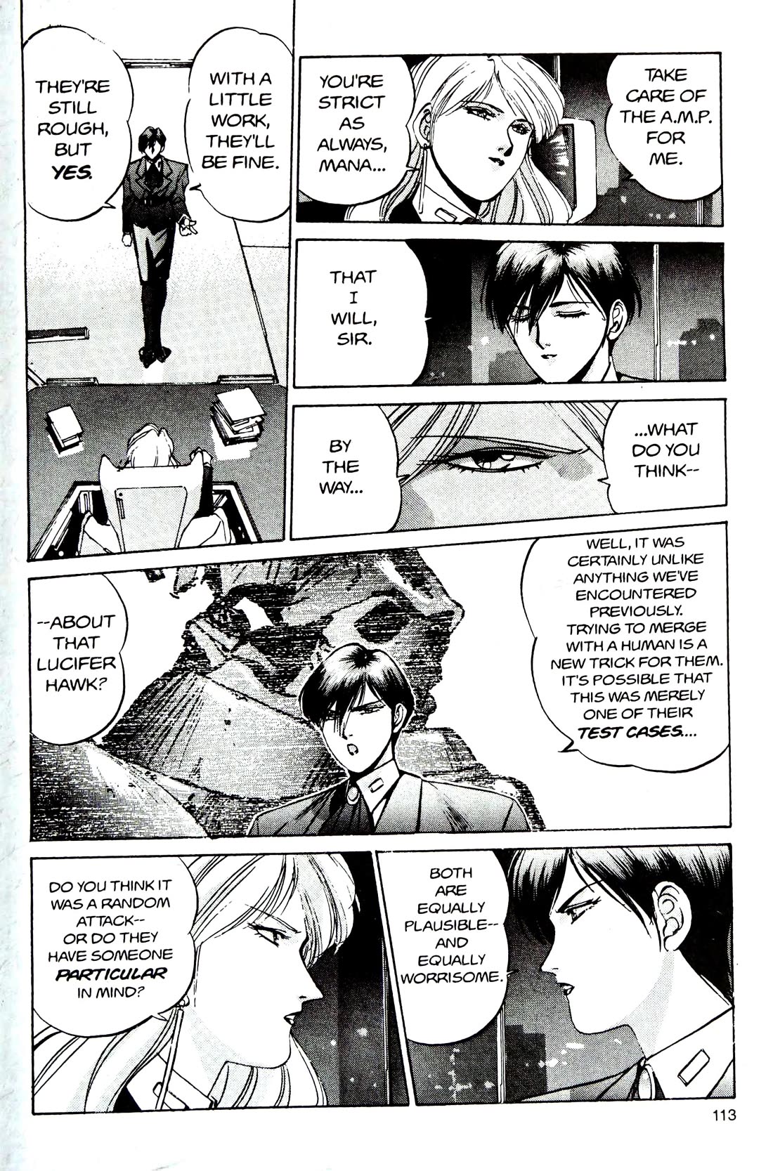Silent Mobius Vol.4 Chapter 10 page 47 - Vol.4 Chapter 10: Offense and Defense (Black & white version)