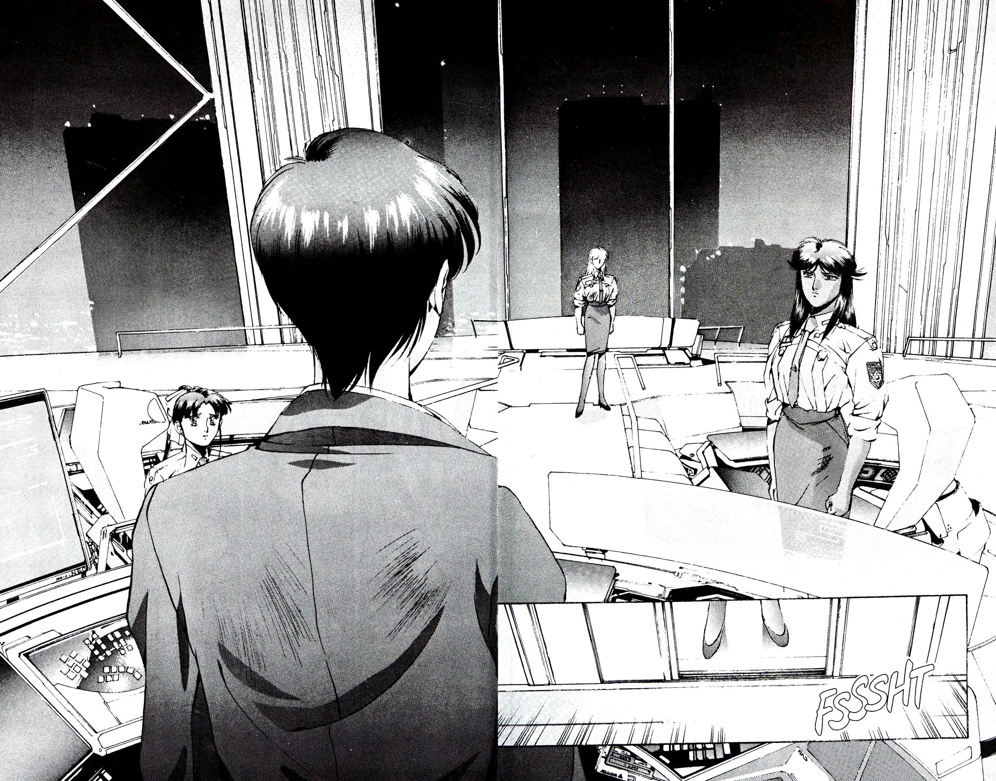 Silent Mobius Vol.4 Chapter 10 page 8 - Vol.4 Chapter 10: Offense and Defense (Black & white version)