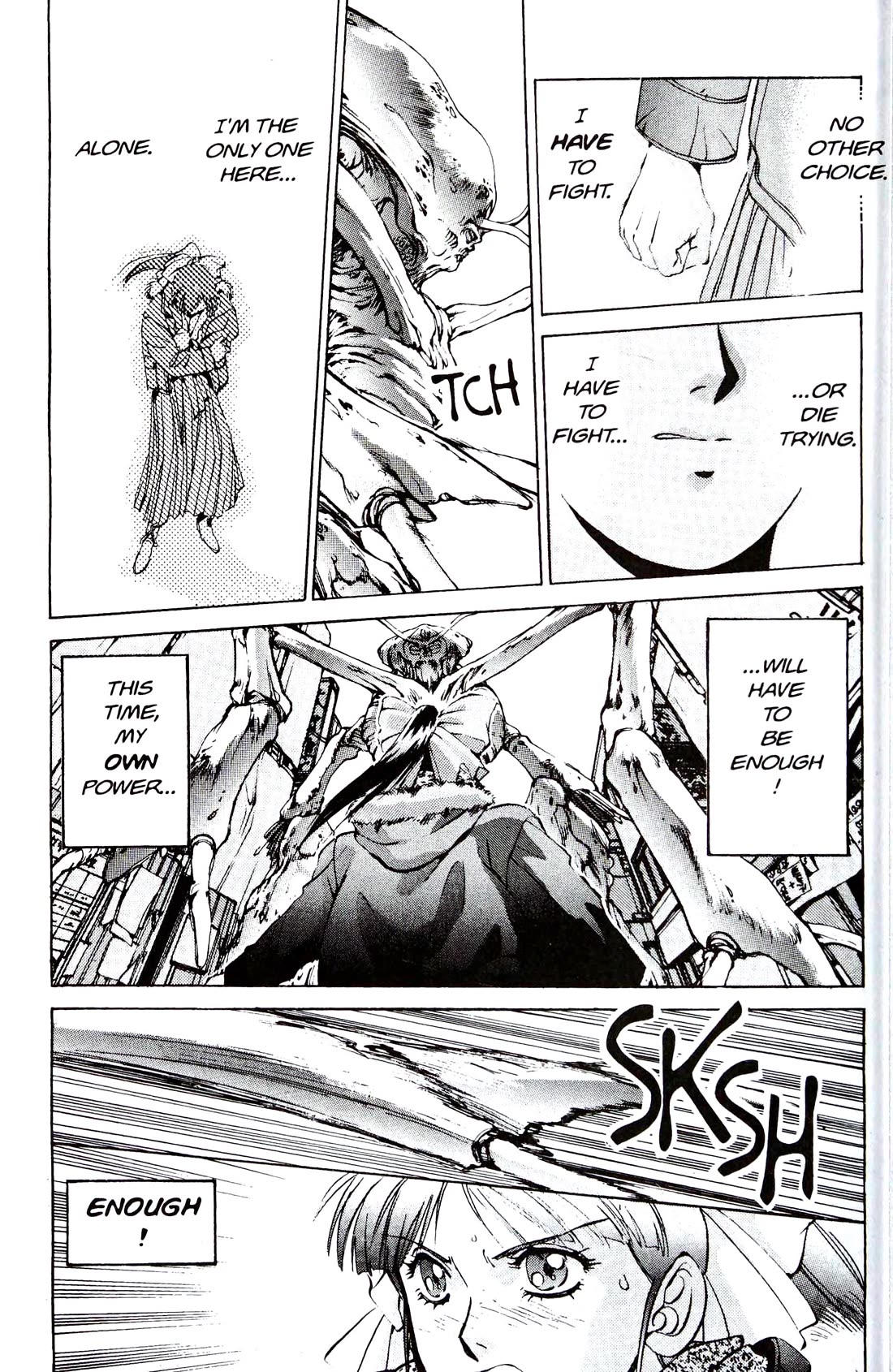 Silent Mobius Chapter 4.12 page 54 - Vol.4 Chapter 12: Labyrinth (Black & white version)