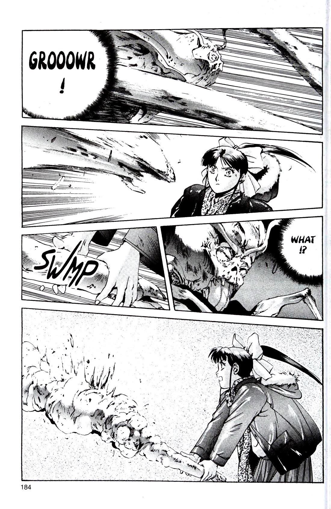Silent Mobius Chapter 4.12 page 58 - Vol.4 Chapter 12: Labyrinth (Black & white version)