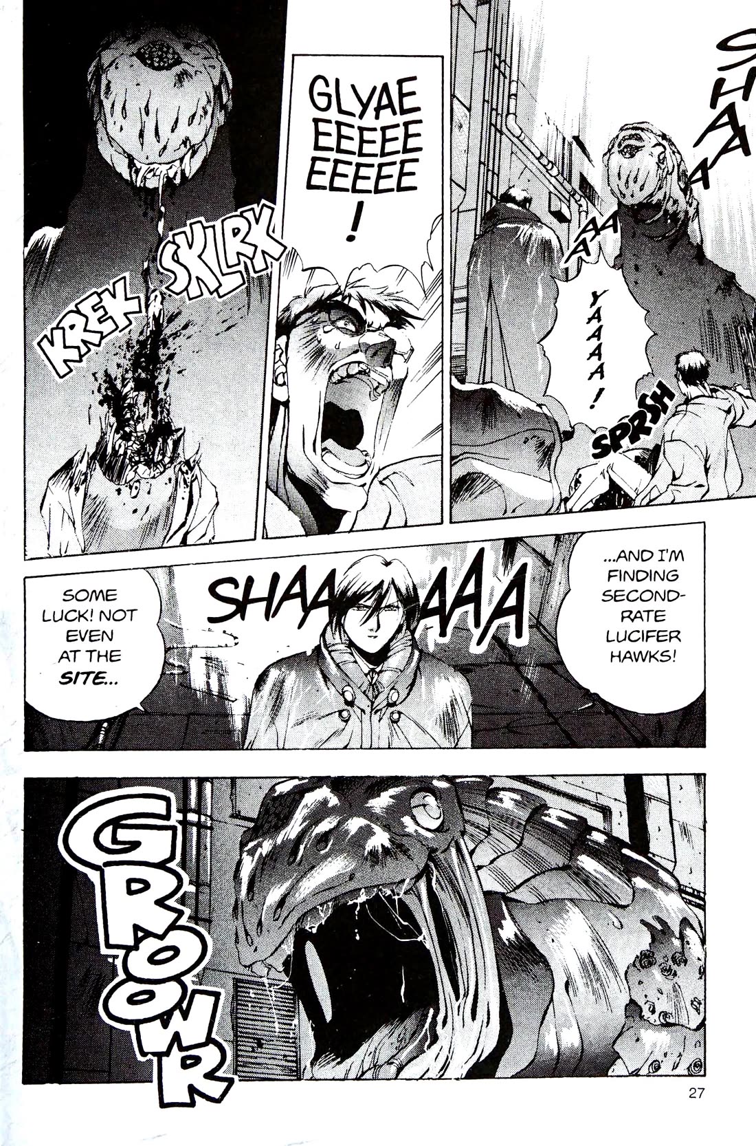 Silent Mobius Vol.4 Chapter 9 page 27 - Vol.4 Chapter 9: Premonition (Black & white version)