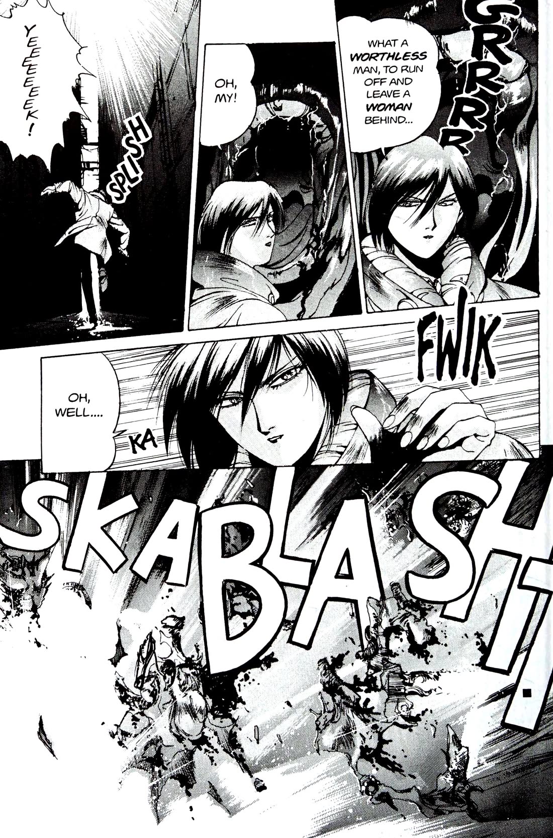 Silent Mobius Vol.4 Chapter 9 page 28 - Vol.4 Chapter 9: Premonition (Black & white version)