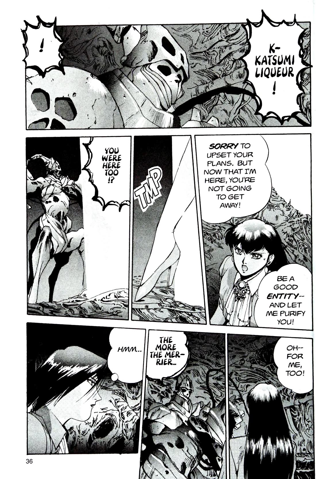 Silent Mobius Vol.4 Chapter 9 page 36 - Vol.4 Chapter 9: Premonition (Black & white version)