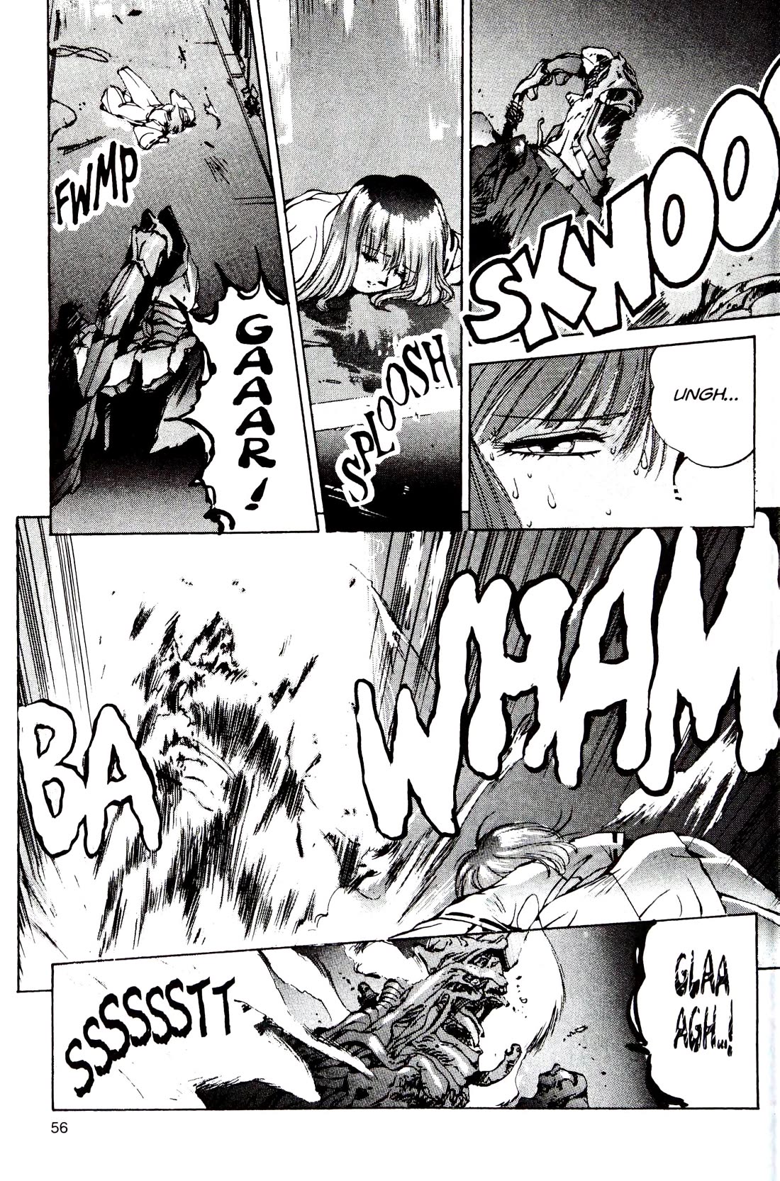 Silent Mobius Vol.4 Chapter 9 page 56 - Vol.4 Chapter 9: Premonition (Black & white version)