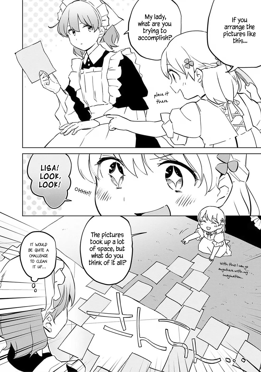 Since I Have Been Reincarnated as the Daughter of a Duke, I, the "Girl Inside," Will Enjoy Being a Girl as Much as I Can! Chapter 10.5 page 4 - Chapter 10.5: I draw things I have in my house!
