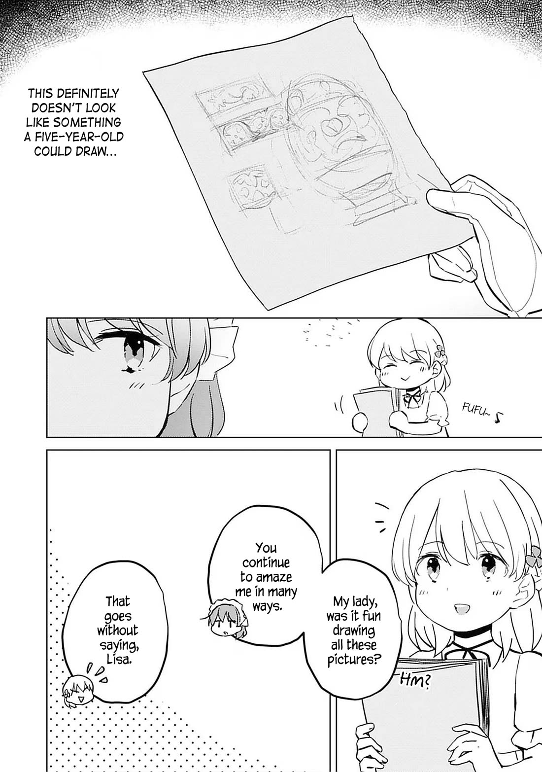 Since I Have Been Reincarnated as the Daughter of a Duke, I, the "Girl Inside," Will Enjoy Being a Girl as Much as I Can! Chapter 10.5 page 6 - Chapter 10.5: I draw things I have in my house!
