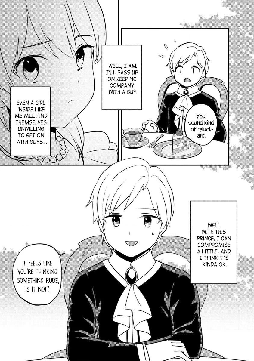 Since I Have Been Reincarnated as the Daughter of a Duke, I, the "Girl Inside," Will Enjoy Being a Girl as Much as I Can! Chapter 13.2 page 4 - Chapter 13.2: The tea party with the prince at our home