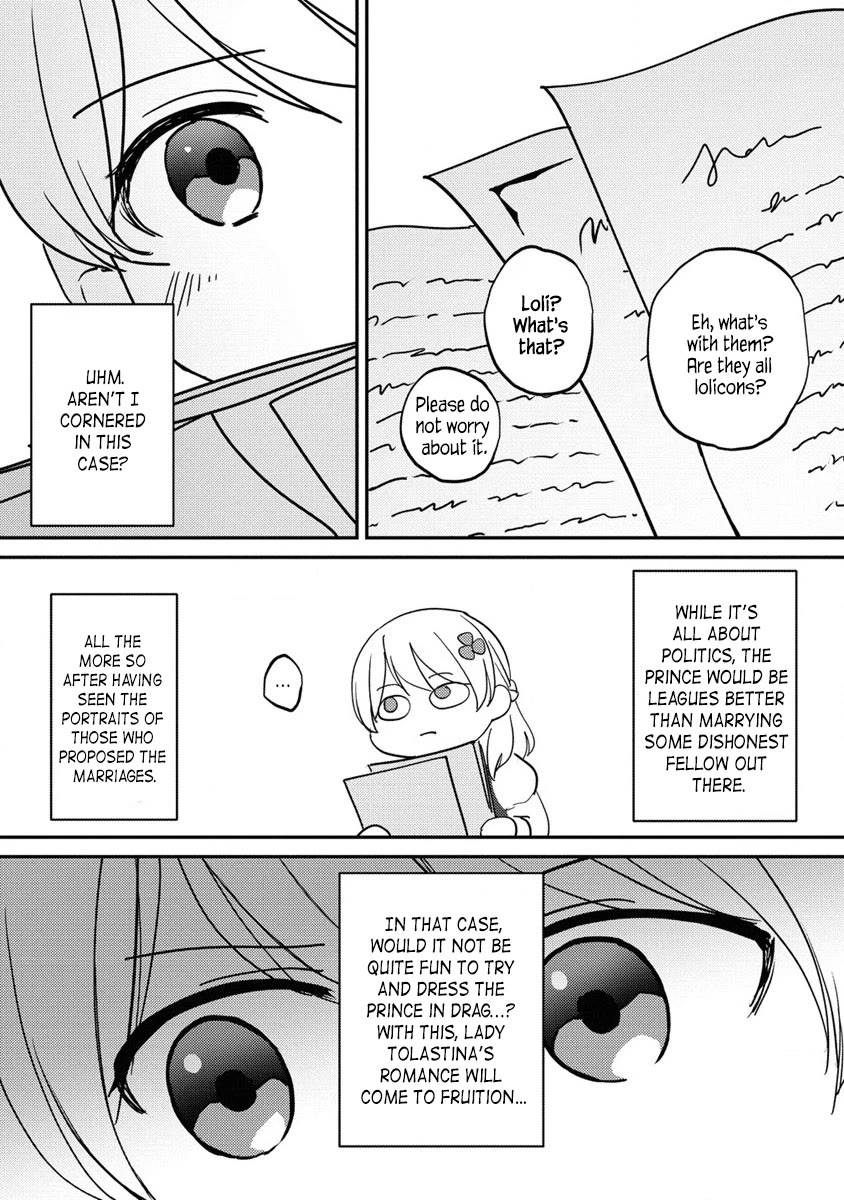 Since I Have Been Reincarnated as the Daughter of a Duke, I, the "Girl Inside," Will Enjoy Being a Girl as Much as I Can! Chapter 16.2 page 11 - Chapter 16.2: Lady Tolastina's circumstances