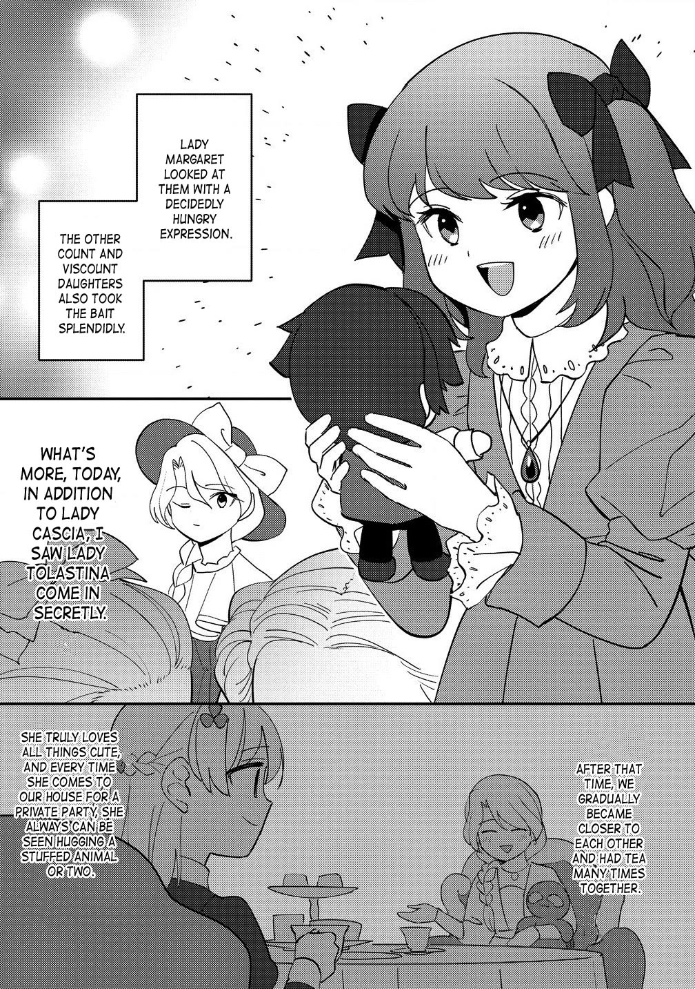 Since I Have Been Reincarnated as the Daughter of a Duke, I, the "Girl Inside," Will Enjoy Being a Girl as Much as I Can! Chapter 18.1 page 8 - Chapter 18.1: Social season tea party