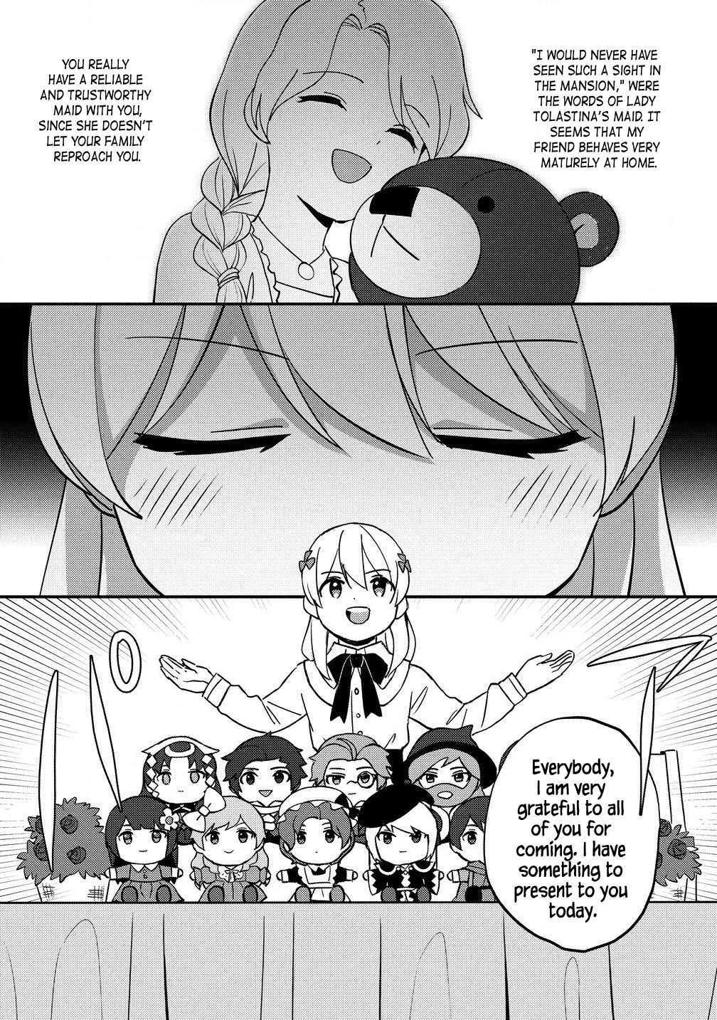 Since I Have Been Reincarnated as the Daughter of a Duke, I, the "Girl Inside," Will Enjoy Being a Girl as Much as I Can! Chapter 18.1 page 9 - Chapter 18.1: Social season tea party
