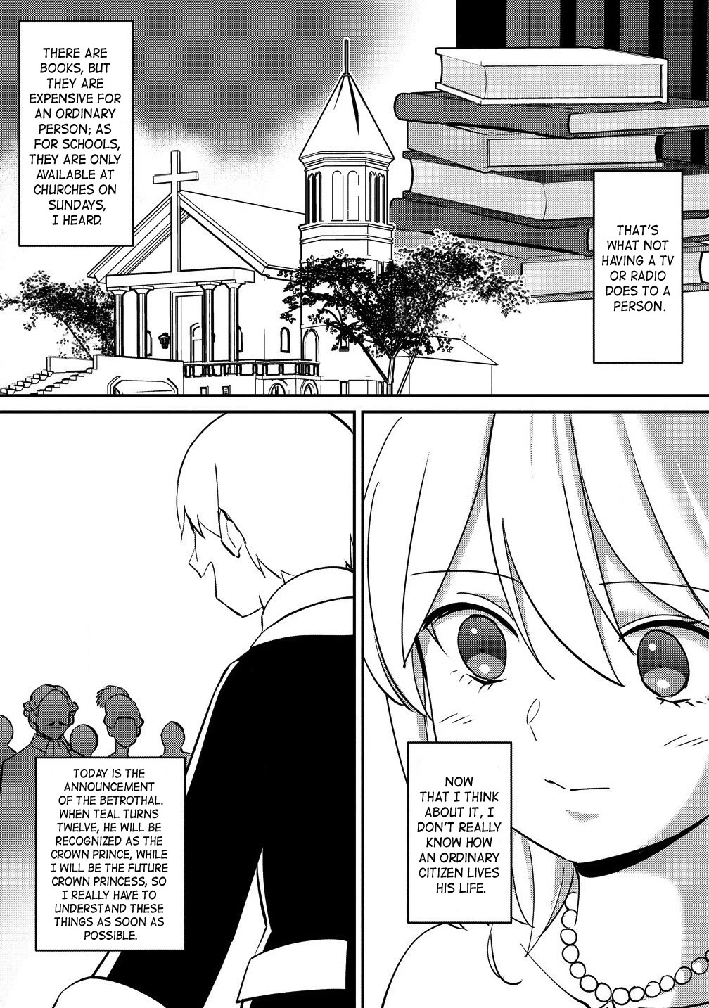 Since I Have Been Reincarnated as the Daughter of a Duke, I, the "Girl Inside," Will Enjoy Being a Girl as Much as I Can! Chapter 22.1 page 6 - Chapter 22.1: Queen's education and tea times with the prince