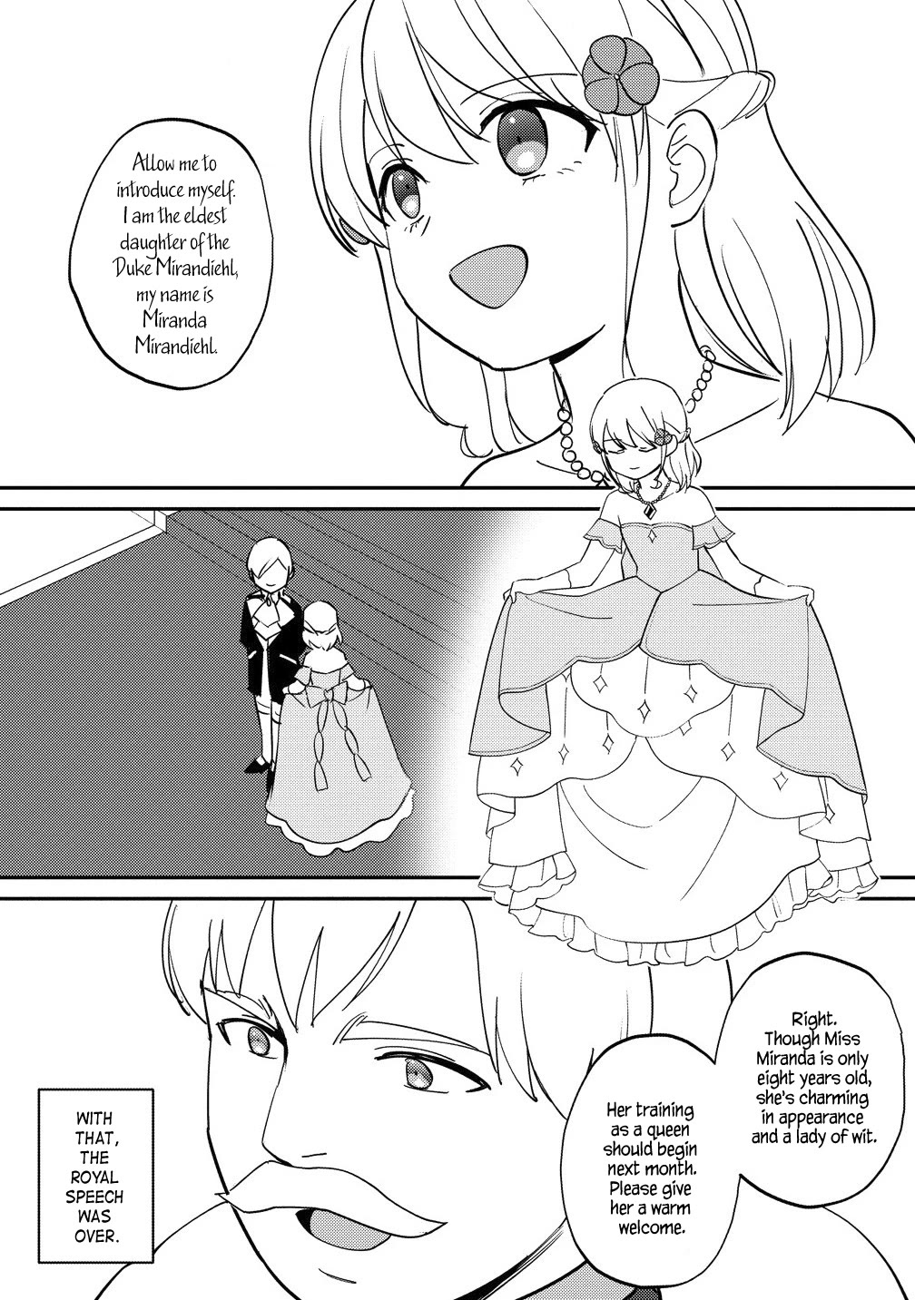 Since I Have Been Reincarnated as the Daughter of a Duke, I, the "Girl Inside," Will Enjoy Being a Girl as Much as I Can! Chapter 22.2 page 1 - Chapter 22.2: Queen's education and tea times with the prince