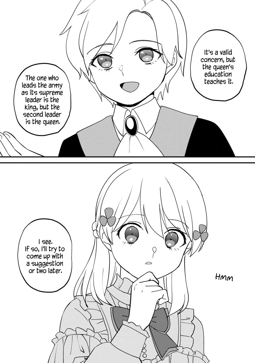 Since I Have Been Reincarnated as the Daughter of a Duke, I, the "Girl Inside," Will Enjoy Being a Girl as Much as I Can! Chapter 22.2 page 14 - Chapter 22.2: Queen's education and tea times with the prince