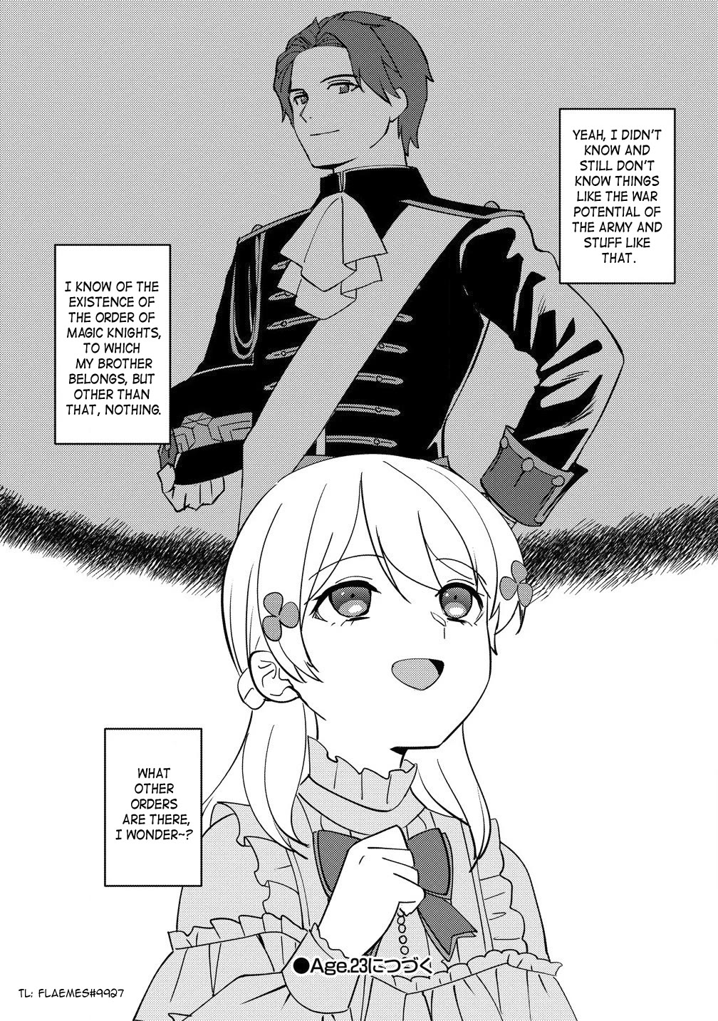Since I Have Been Reincarnated as the Daughter of a Duke, I, the "Girl Inside," Will Enjoy Being a Girl as Much as I Can! Chapter 22.2 page 15 - Chapter 22.2: Queen's education and tea times with the prince
