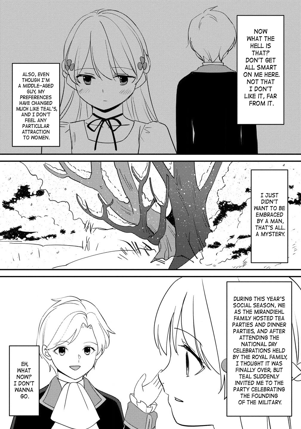 Since I Have Been Reincarnated as the Daughter of a Duke, I, the "Girl Inside," Will Enjoy Being a Girl as Much as I Can! Chapter 24.2 page 1 - Chapter 24.2: I am invited to the party celebrating the founding of the military