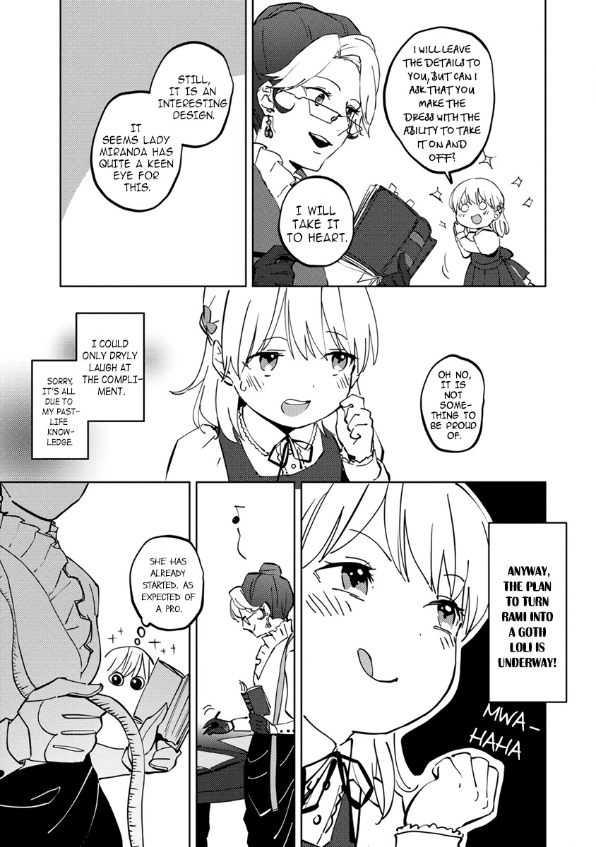 Since I Have Been Reincarnated as the Daughter of a Duke, I, the "Girl Inside," Will Enjoy Being a Girl as Much as I Can! Chapter 5 page 13 - Chapter 5: The craftsman and the dressmaker