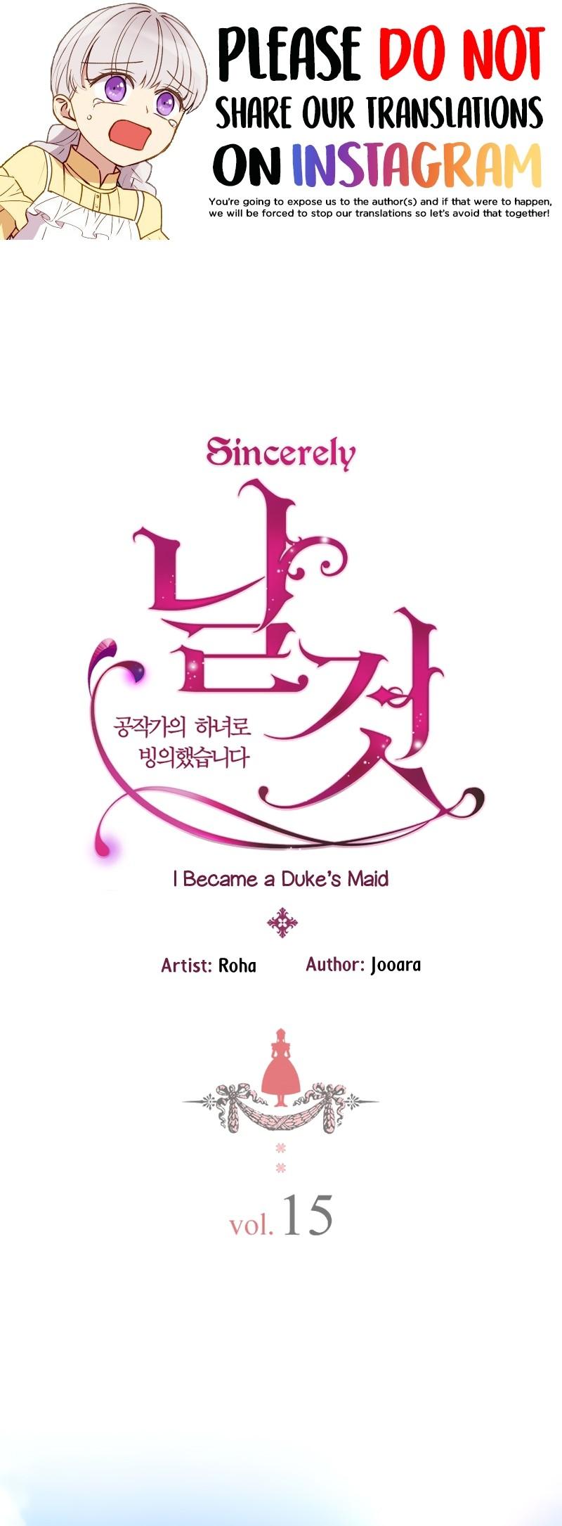 Sincerely: I Became a Duke's Maid Chapter 15 page 1 - Chapter 15