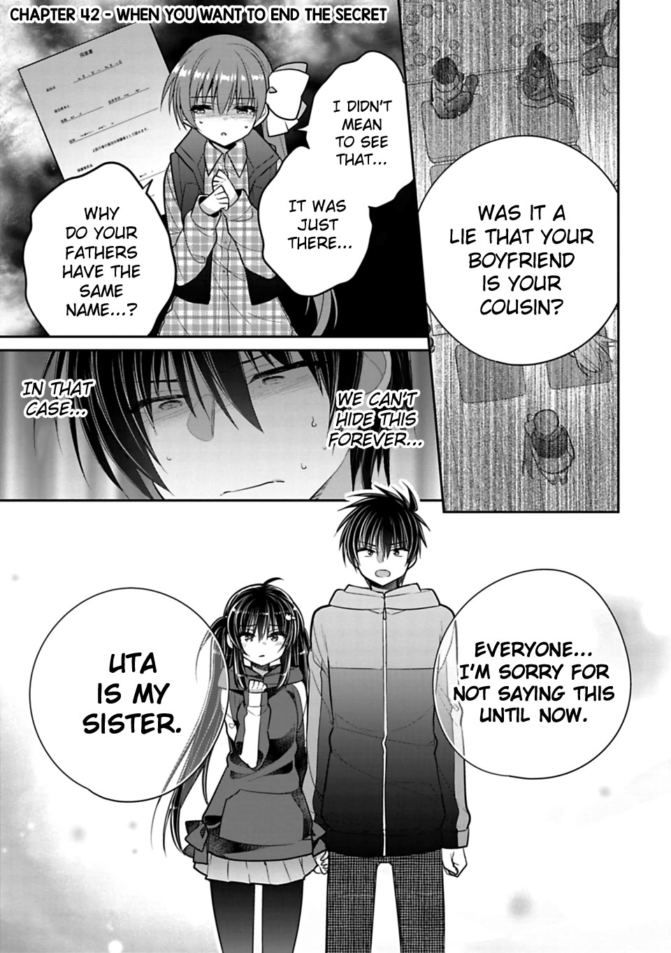 Siscon Ani to Brocon Imouto ga Shoujiki ni Nattara Chapter 42 page 1 - Chapter 42: When You Want to End the Secret