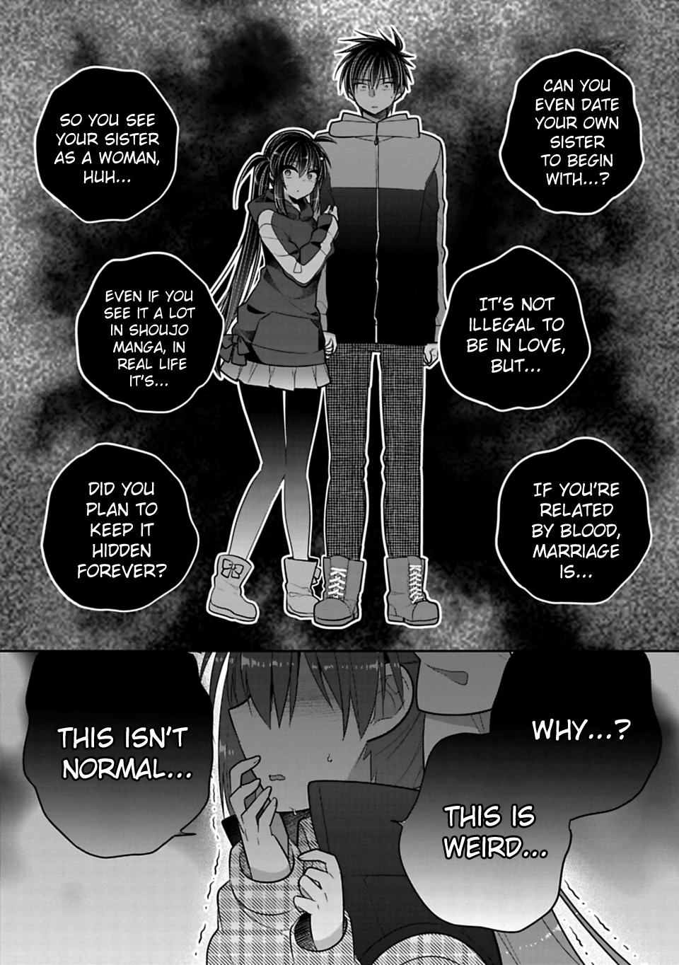 Siscon Ani to Brocon Imouto ga Shoujiki ni Nattara Chapter 42 page 3 - Chapter 42: When You Want to End the Secret