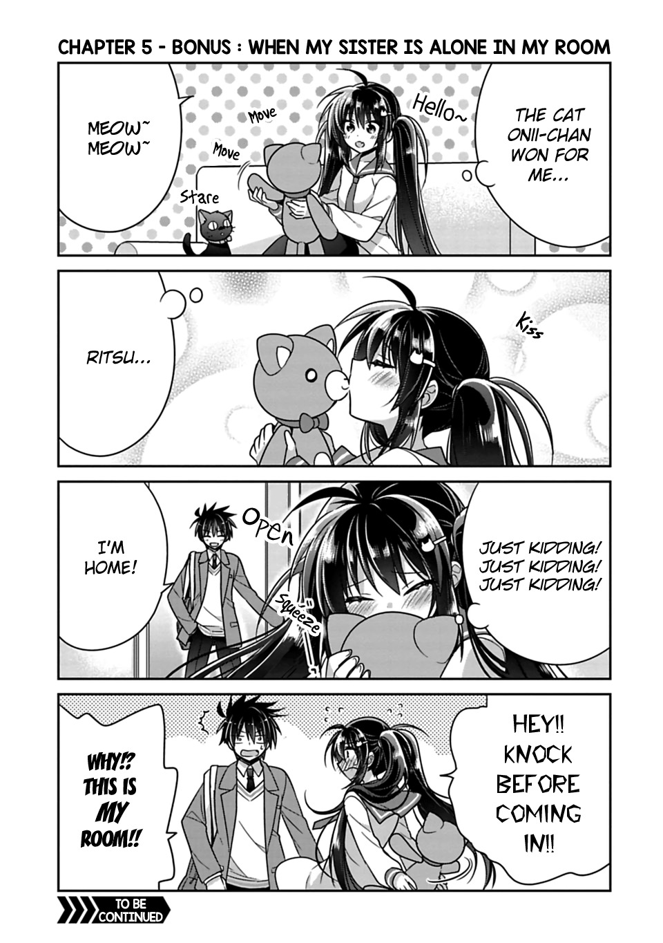 Siscon Ani to Brocon Imouto ga Shoujiki ni Nattara Chapter 5.1 page 1 - Chapter 5.1: Omake: When My Sister Is Alone in My Room