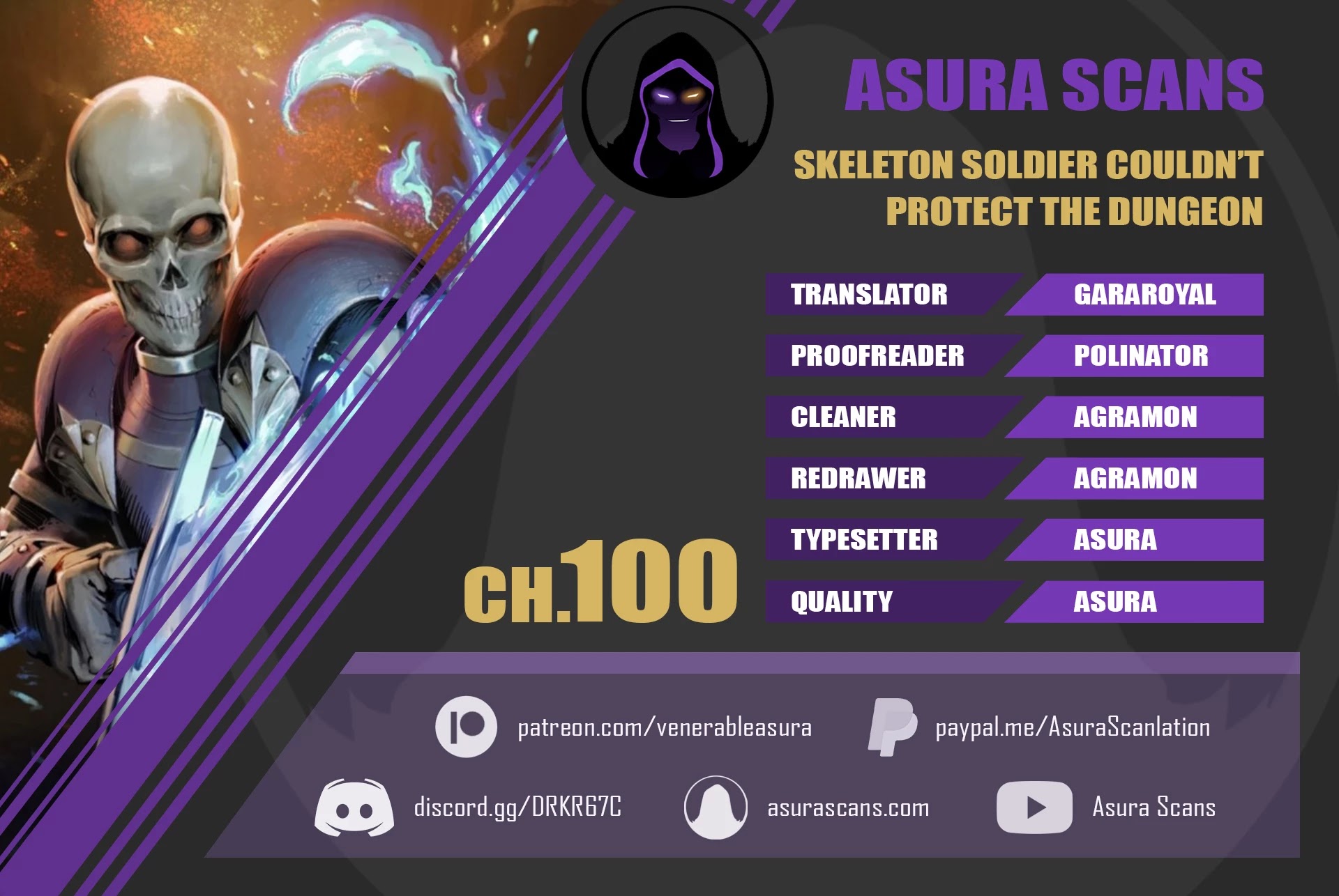 Skeleton Soldier Couldn’t Protect the Dungeon Chapter 100 page 1 - Chapter 100