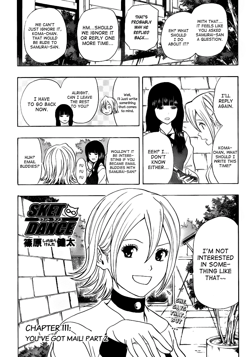 Sket Dance Chapter 111 page 2 - Chapter 111: You've Got Mail! Part 2