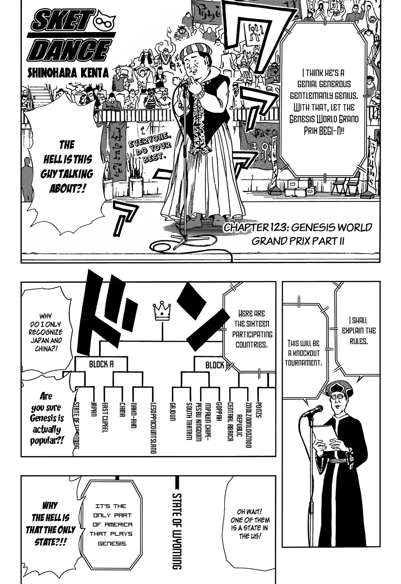 Sket Dance Chapter 123 page 2 - Chapter 123: Genesis World Grand Prix, Part 2