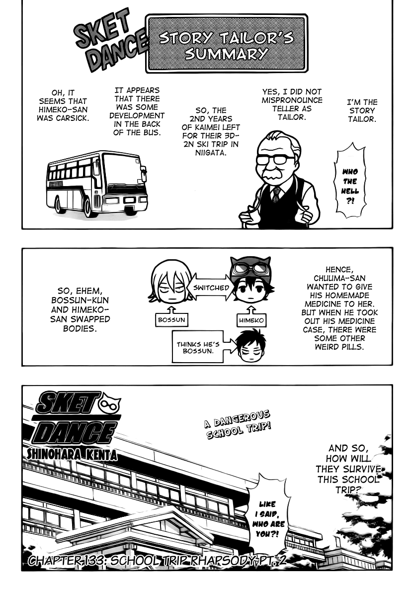 Sket Dance Chapter 133 page 1 - Chapter 133: School Trip Rhapsody (2)