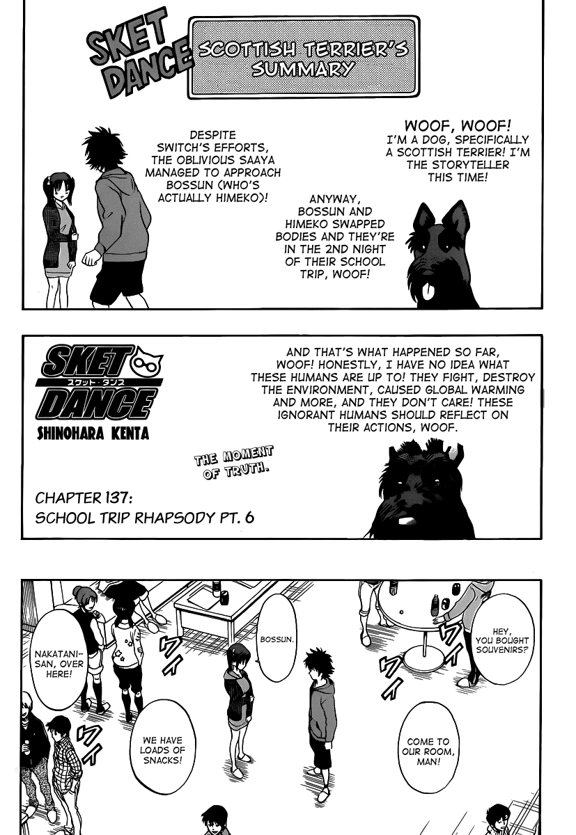 Sket Dance Chapter 137 page 1 - Chapter 137: School Trip Rhapsody (6)