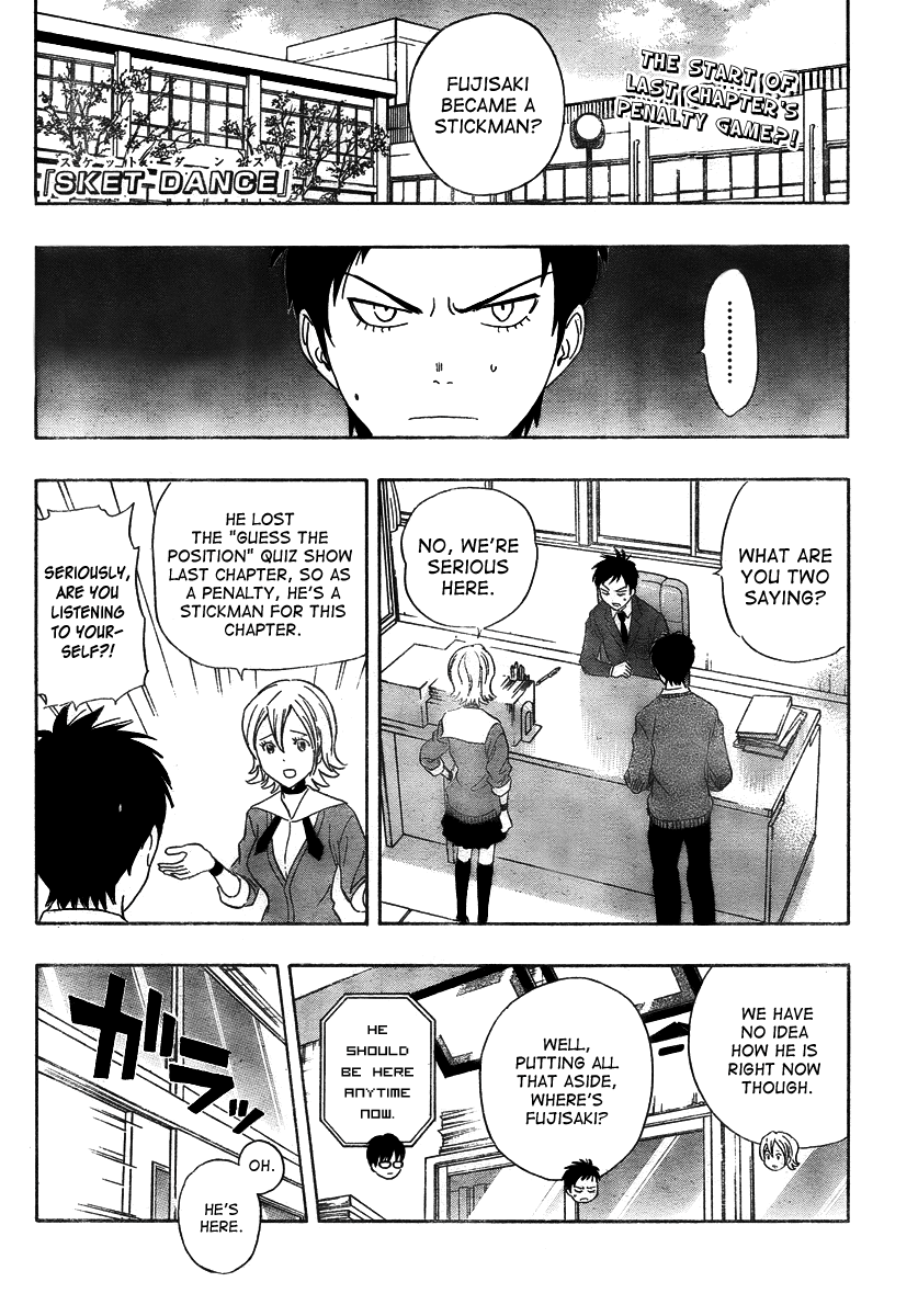 Sket Dance Chapter 165 page 1 - Chapter 165: The Man Who Became a Stick Figure