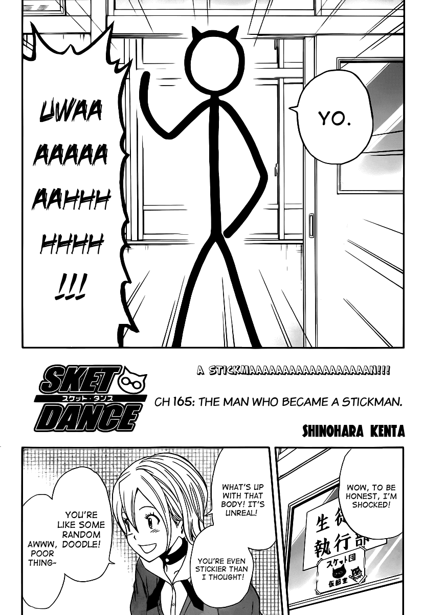 Sket Dance Chapter 165 page 2 - Chapter 165: The Man Who Became a Stick Figure