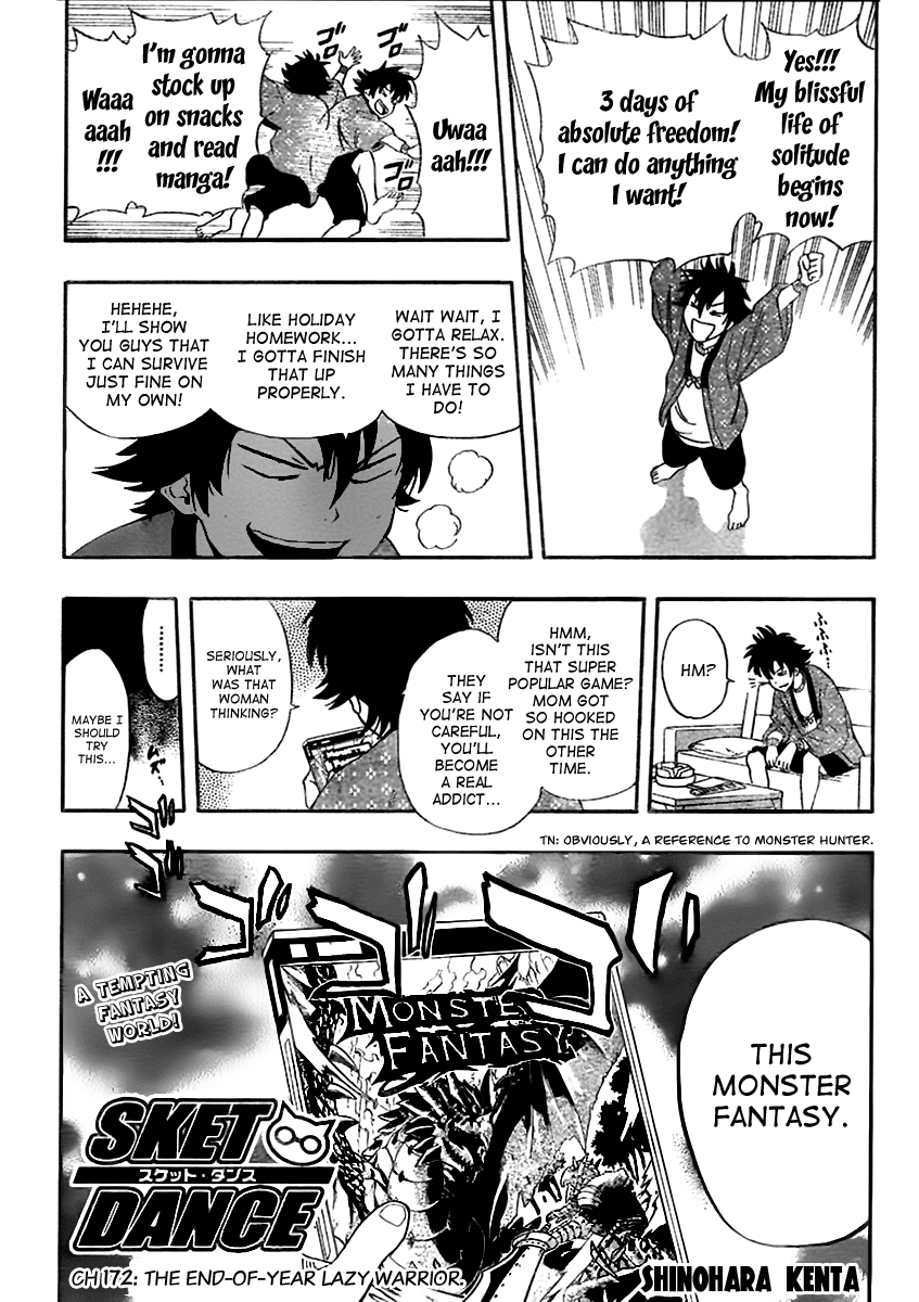 Sket Dance Chapter 172 page 4 - Chapter 172: The End-of-Year Lazy Warrior