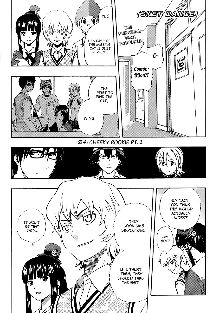 Sket Dance Chapter 214 page 1 - Chapter 214: Cheeky Rookie, Part 2