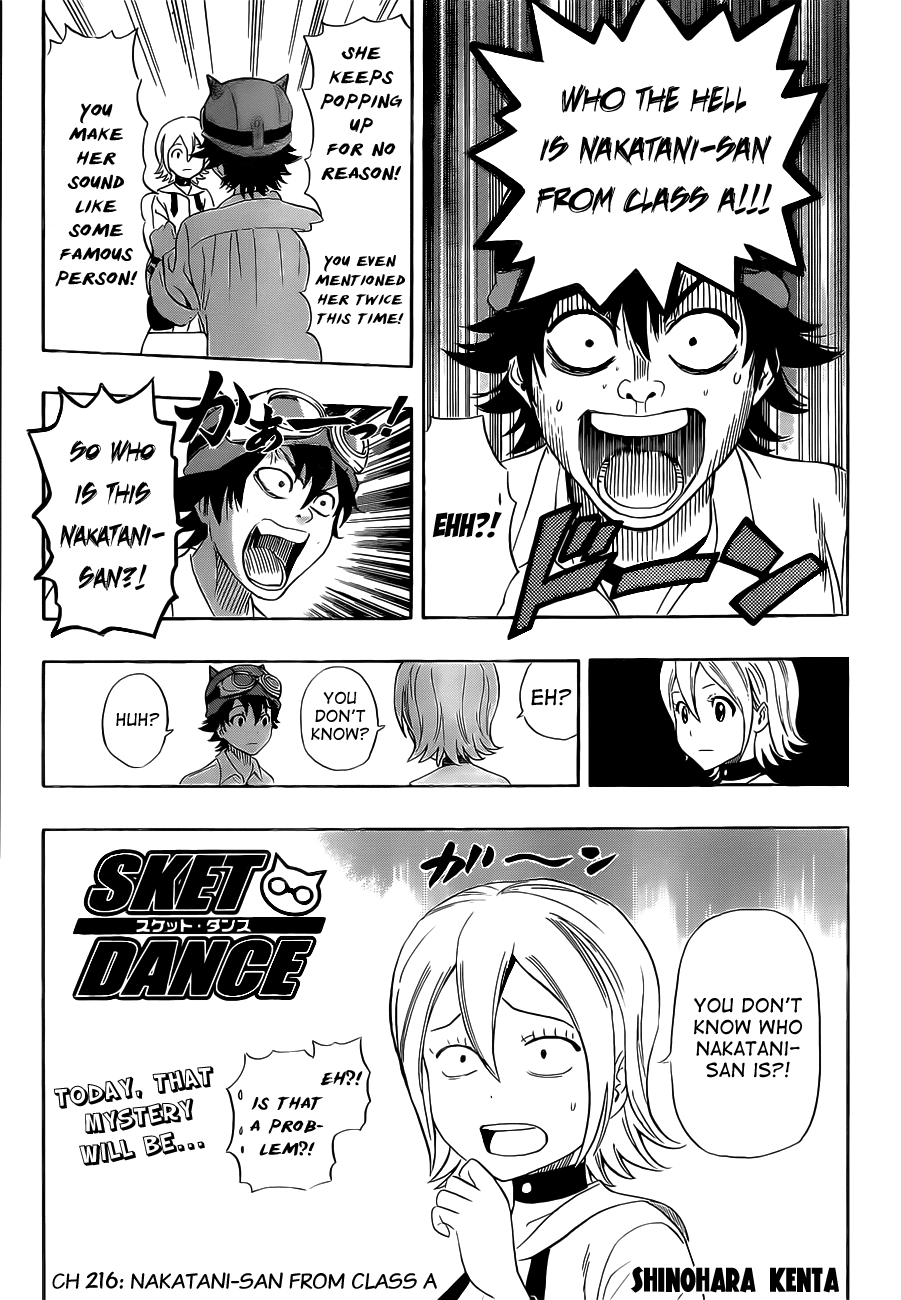 Sket Dance Chapter 216 page 5 - Chapter 216: Nakatani-san from Class A