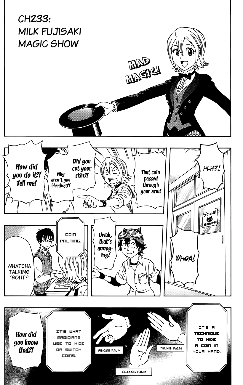 Sket Dance Chapter 233 page 3 - Chapter 233: Milk Fujisaki Magic Show