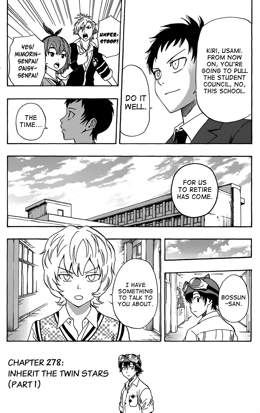 Sket Dance Chapter 278 page 2 - Chapter 278: Inherit The Twin Stars, Part 1