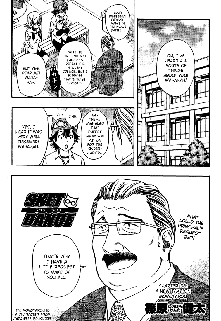 Sket Dance Chapter 38 page 1 - Chapter 38: A New Take on Momotarō