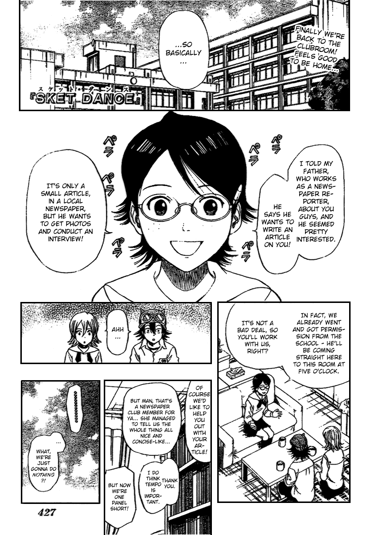 Sket Dance Chapter 46 page 1 - Chapter 46: 100 Hairstyles in the Club Room