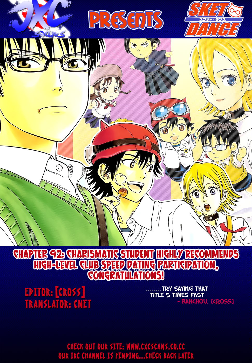 Sket Dance Chapter 92 page 20 - Chapter 92: Charismatic Student Highly Recommends High-level Club Speed-Dating Participation, Congratulations