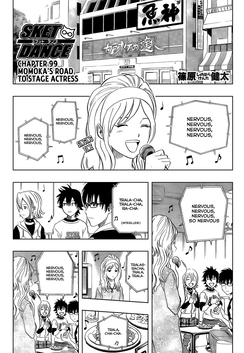 Sket Dance Chapter 99 page 1 - Chapter 99: Momoka's Road to Being a Stage Actress