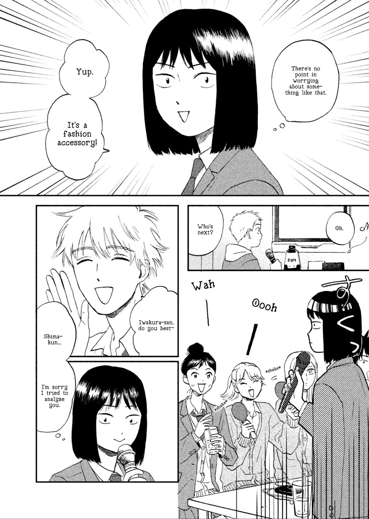 Skip to Loafer Chapter 2 page 38 - Chapter 2: Sowasowa no Karaoke Box "Fidget Fidget Karoake Box"