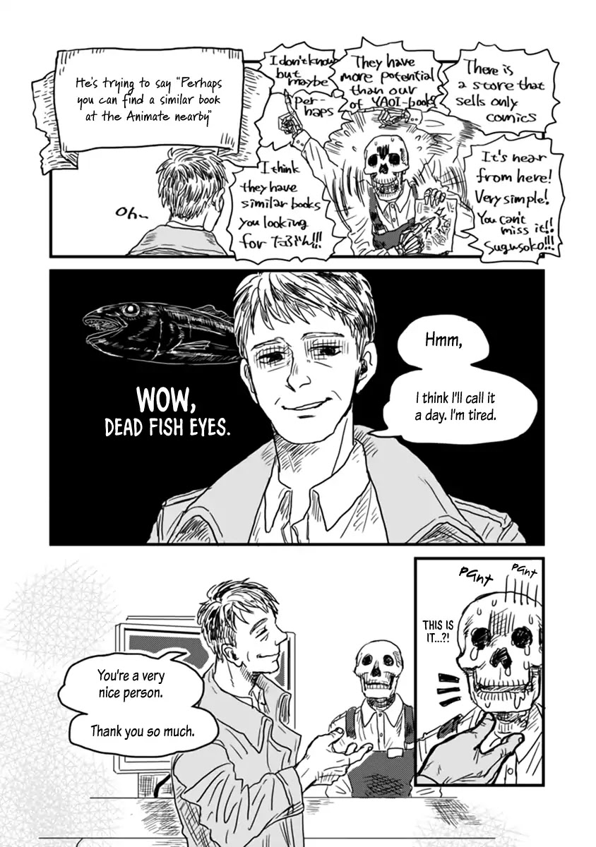 Skull-face Bookseller Honda-san Chapter 1 page 15 - Chapter 1: The Next Customer In Line Is A Handsome Guy.